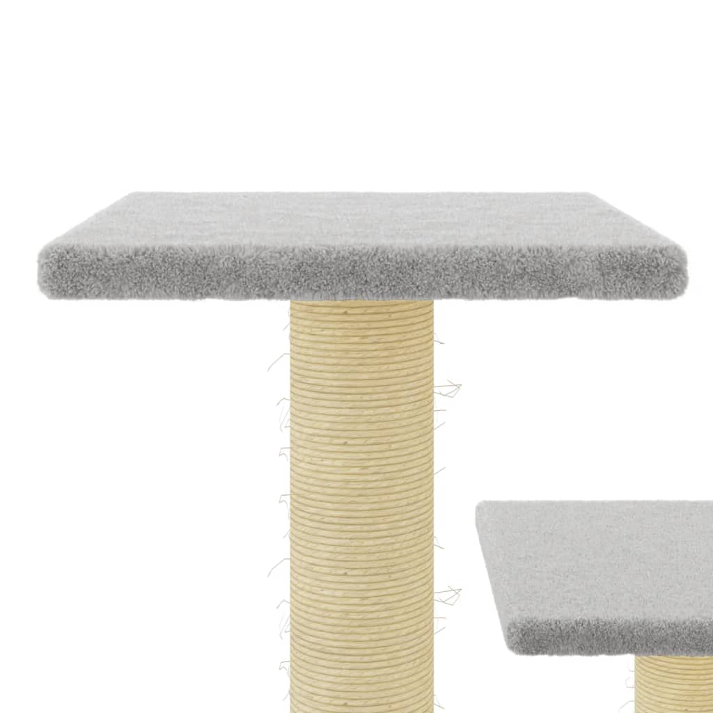 Škrabadlo Pro Kočky Se Sisalovými Sloupky Světle Šedé 61 Cm