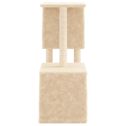 Škrabadlo Pro Kočky Se Sisalovými Sloupky Krémové 86 Cm