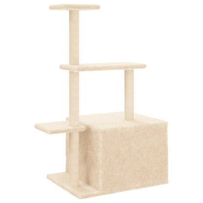 Škrabadlo Pro Kočky Se Sisalovými Sloupky Krémové 110 Cm