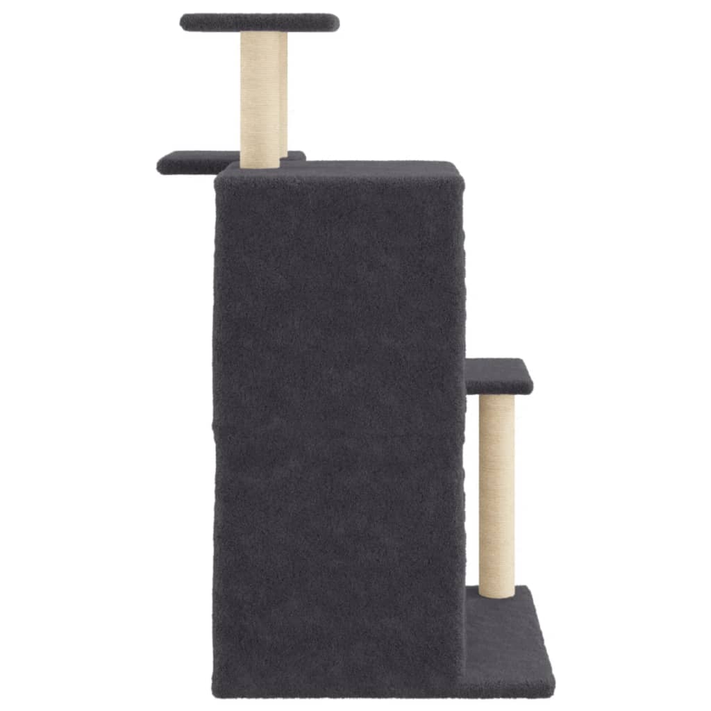 Škrabadlo Pro Kočky Se Sisalovými Sloupky Tmavě Šedé 97 Cm