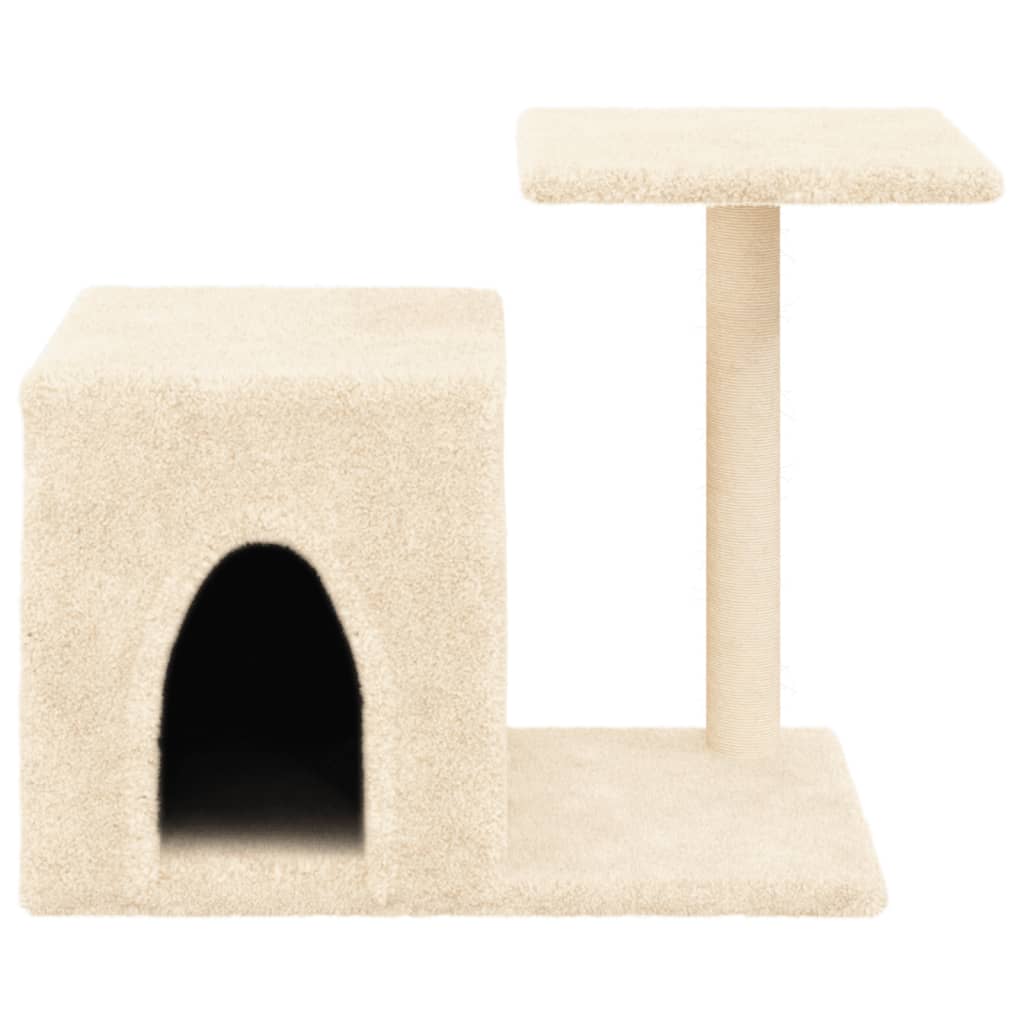 Škrabadlo Pro Kočky Se Sisalovými Sloupky Krémové 50,5 Cm
