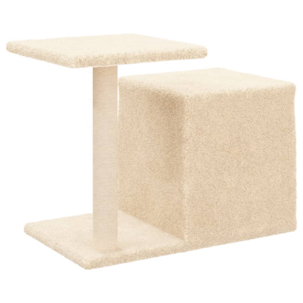 Škrabadlo Pro Kočky Se Sisalovými Sloupky Krémové 50,5 Cm