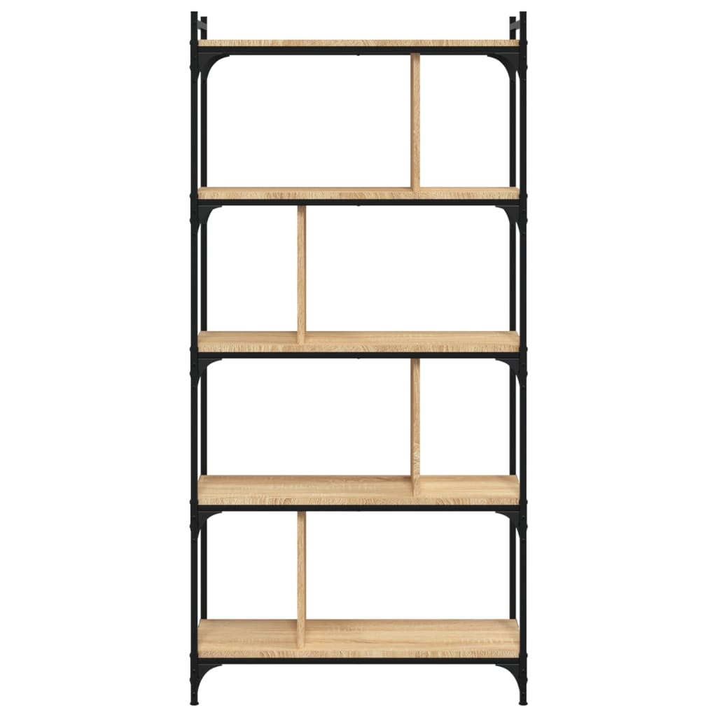 Knihovna S 5 Policemi Dub Sonoma 76X32X158 Cm Kompozitní Dřevo