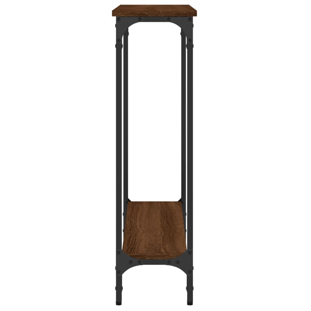 Konzolový Stolek Hnědý Dub 75 X 22,5 X 75 Cm Kompozitní Dřevo