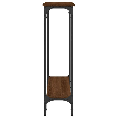 Konzolový Stolek Hnědý Dub 75 X 22,5 X 75 Cm Kompozitní Dřevo