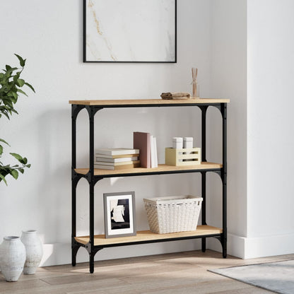 Konzolový Stolek Černý 100 X 22,5 X 75 Cm Kompozitní Dřevo