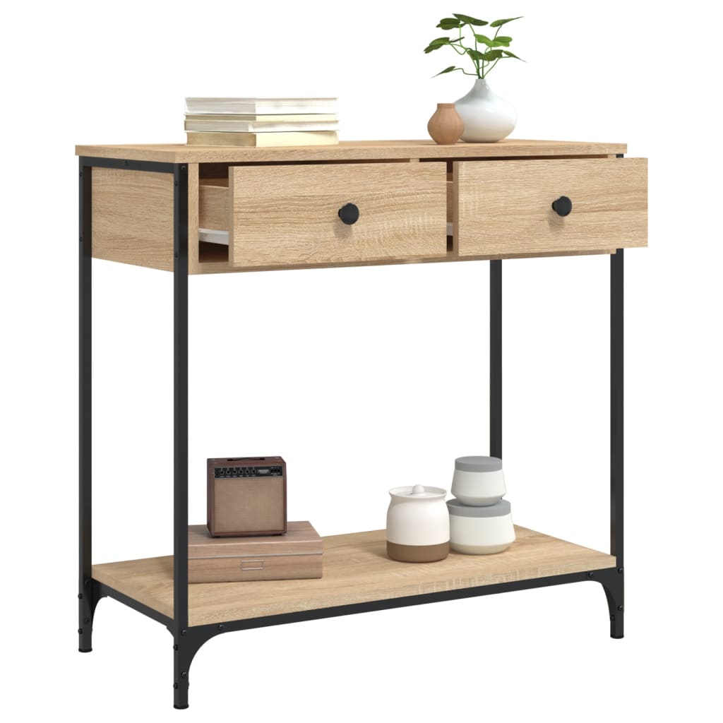 Konzolový Stolek Dub Sonoma 75 X 34,5 X 75 Cm Kompozitní Dřevo