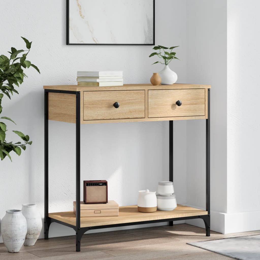 Konzolový Stolek Dub Sonoma 75 X 34,5 X 75 Cm Kompozitní Dřevo