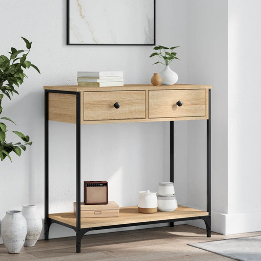 Konzolový Stolek Dub Sonoma 75 X 34,5 X 75 Cm Kompozitní Dřevo