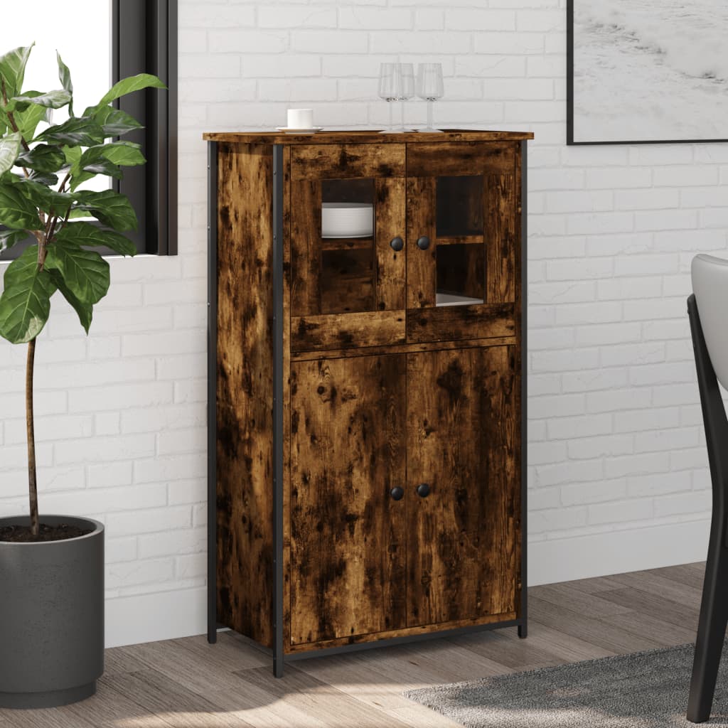 Skříň Highboard Šedá Sonoma 62 X 32 X 106,5 Cm Kompozitní Dřevo