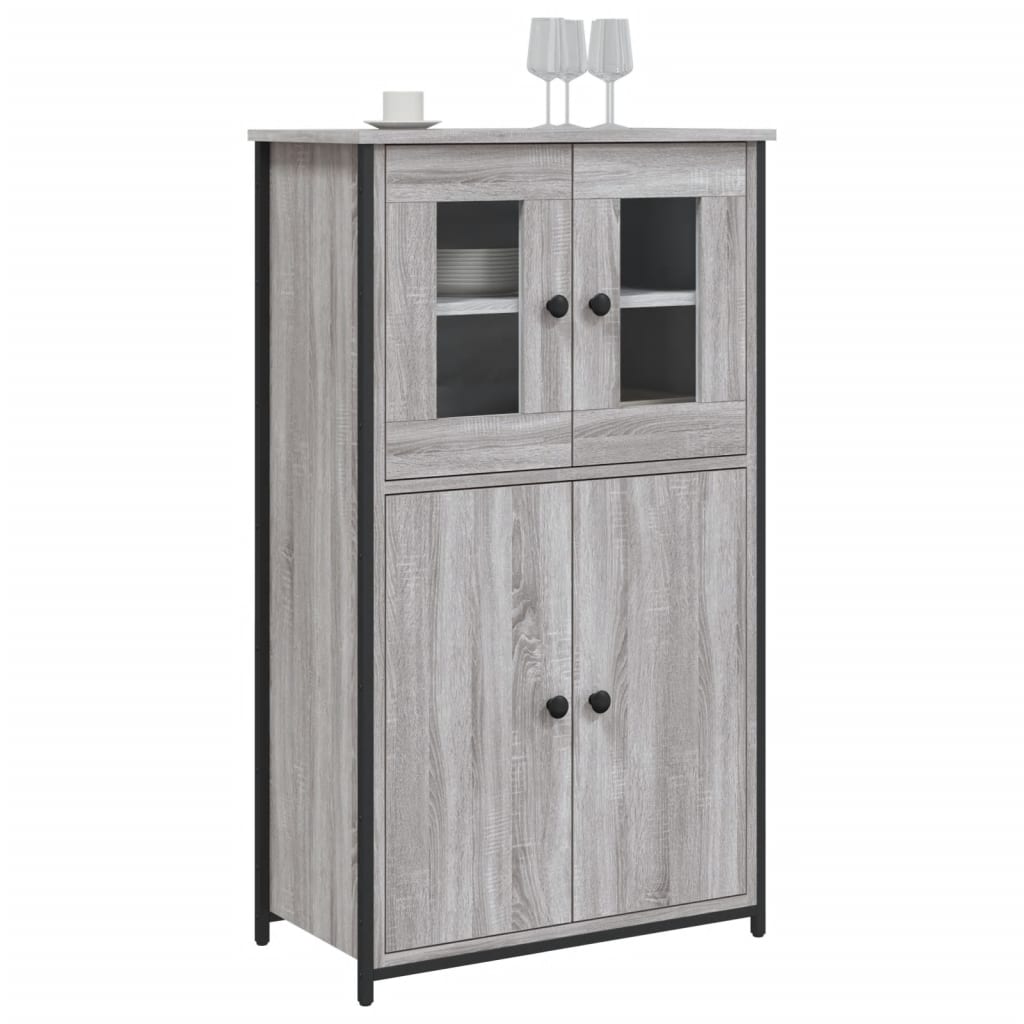 Skříň Highboard Šedá Sonoma 62 X 32 X 106,5 Cm Kompozitní Dřevo