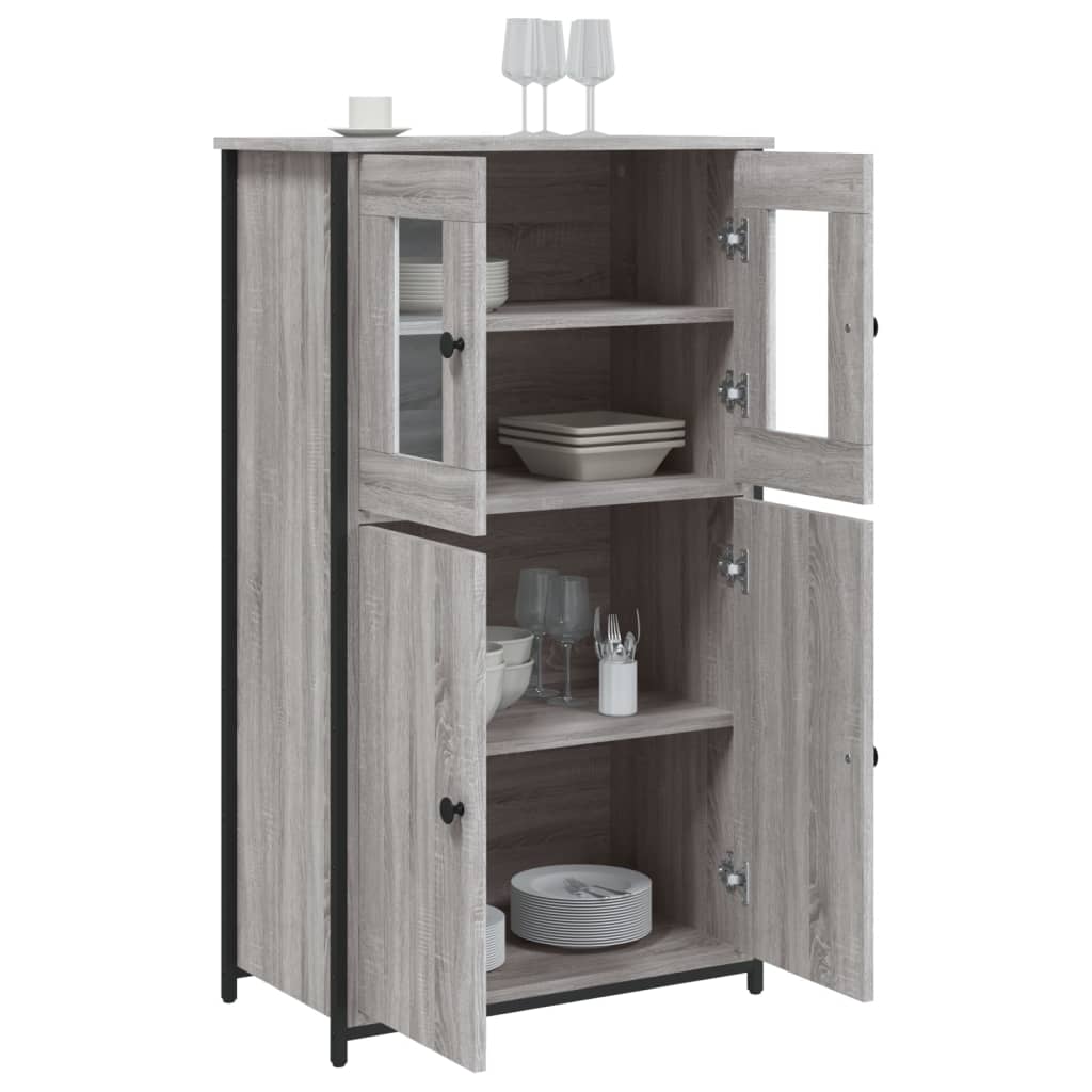 Skříň Highboard Šedá Sonoma 62 X 32 X 106,5 Cm Kompozitní Dřevo