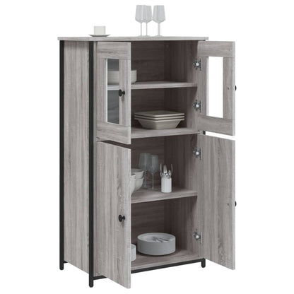 Skříň Highboard Šedá Sonoma 62 X 32 X 106,5 Cm Kompozitní Dřevo