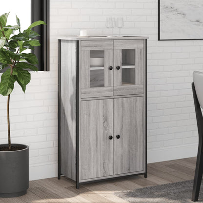 Skříň Highboard Šedá Sonoma 62 X 32 X 106,5 Cm Kompozitní Dřevo
