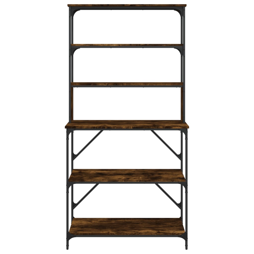 Kuchyňský Regál 6Patrový 90 X 40 X 180 Cm Kompozit