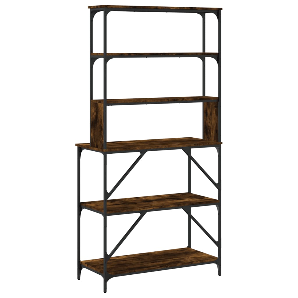 Kuchyňský Regál 6Patrový 90 X 40 X 180 Cm Kompozit