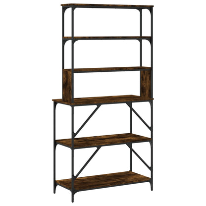 Kuchyňský Regál 6Patrový 90 X 40 X 180 Cm Kompozit