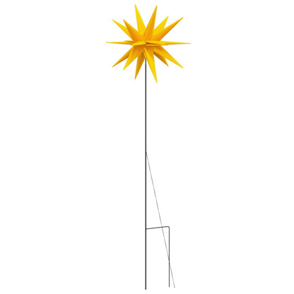 Svítící Vánoční Hvězda S Hrotem A Led Skládací Žlutá 57 Cm