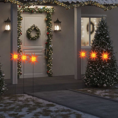Svítící Vánoční Hvězdy S Hroty 3 Ks Led Skládací Červené 35 Cm