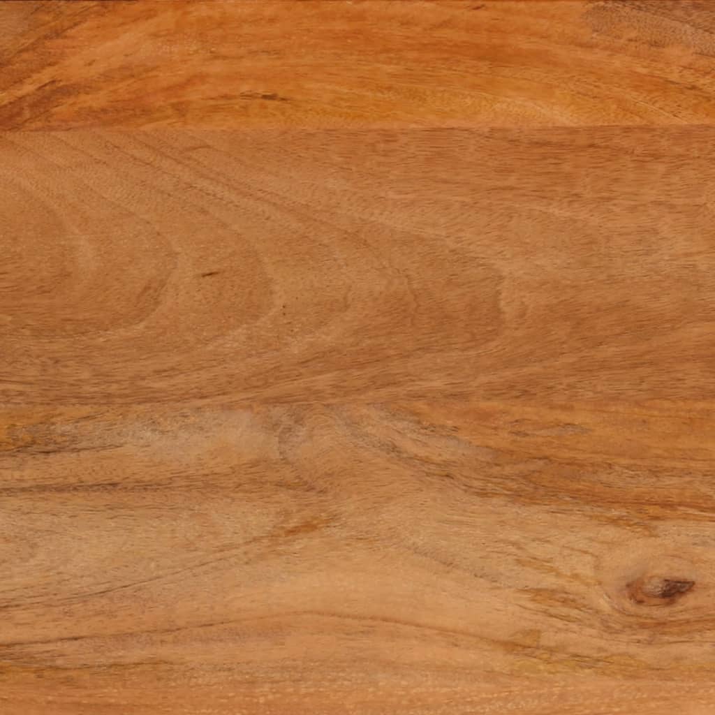 Konferenční Stolek Hnědý A Černý 100X54X40 Cm Masivní Mangovník