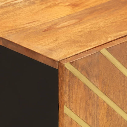 Koupelnová Skříňka Pod Umyvadlo Hnědá A Černá Masivní Mangovník