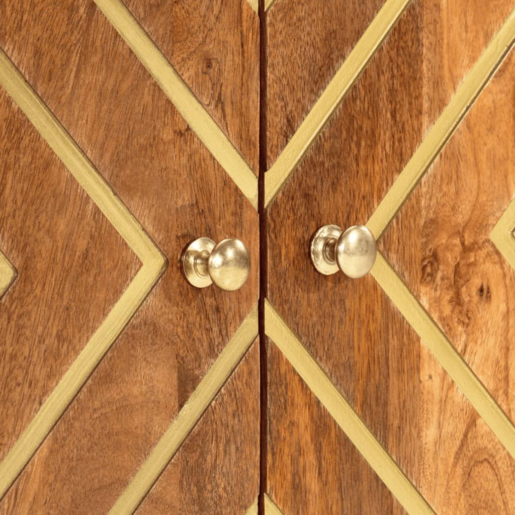 Koupelnová Skříňka Pod Umyvadlo Hnědá A Černá Masivní Mangovník