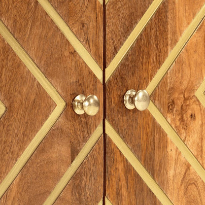 Koupelnová Skříňka Pod Umyvadlo Hnědá A Černá Masivní Mangovník