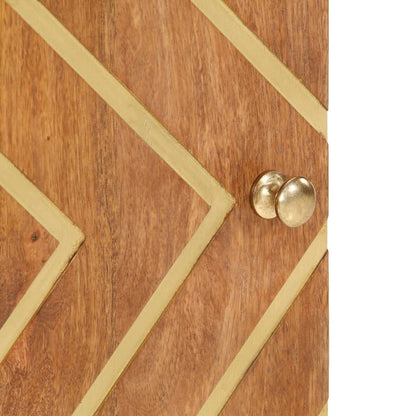 Koupelnová Skříňka Hnědá A Černá 38X33,5X58Cm Masivní Mangovník