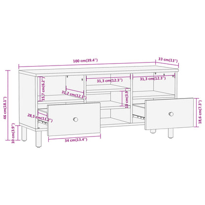 Tv Stolek 100 X 33 X 46 Cm