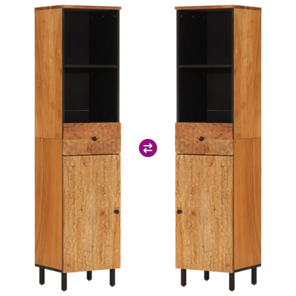 Koupelnová Skříňka 38 X 33 X 160 Cm Masivní Akáciové Dřevo