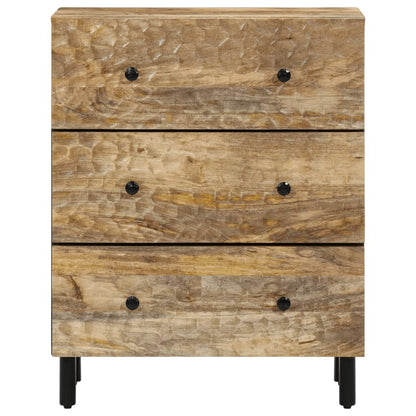 Odkládací Skříňka 60 X 33 X 75 Cm Masivní Mangovníkové Dřevo