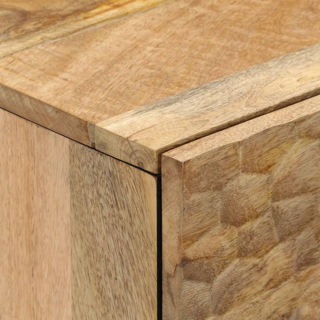 Odkládací Skříňka 60 X 33 X 75 Cm Masivní Mangovníkové Dřevo