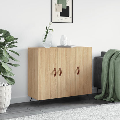 Příborník Betonově Šedý 90 X 34 X 80 Cm Kompozitní Dřevo