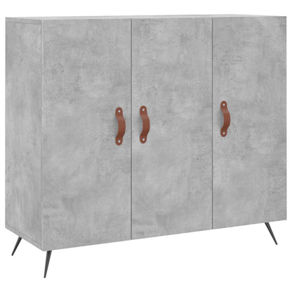 Příborník Betonově Šedý 90 X 34 X 80 Cm Kompozitní Dřevo