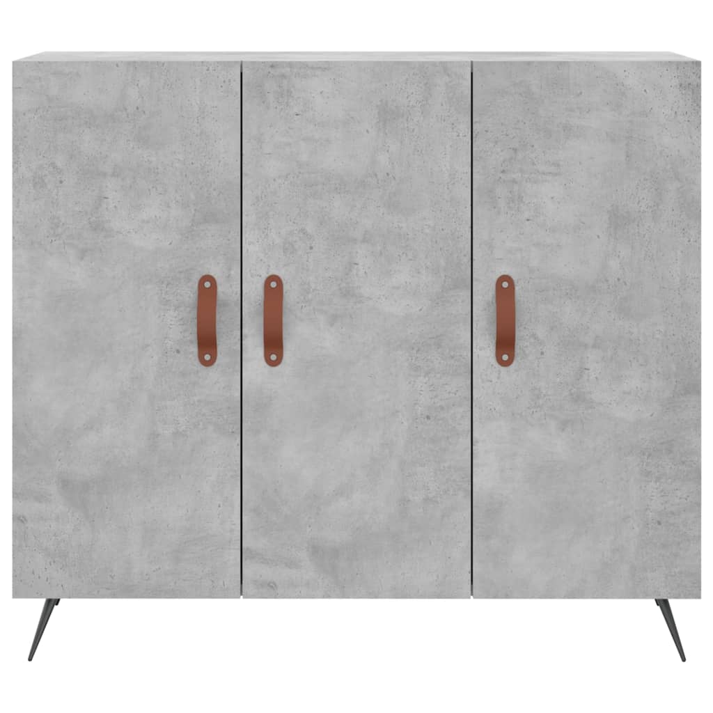 Příborník Betonově Šedý 90 X 34 X 80 Cm Kompozitní Dřevo