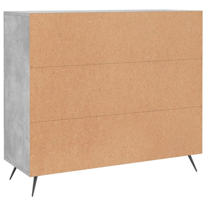 Příborník Betonově Šedý 90 X 34 X 80 Cm Kompozitní Dřevo