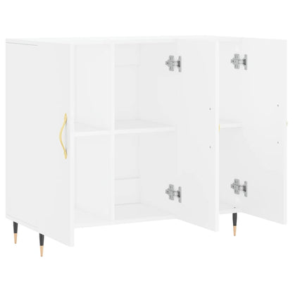 Příborník Bílý 90 X 34 X 80 Cm Kompozitní Dřevo