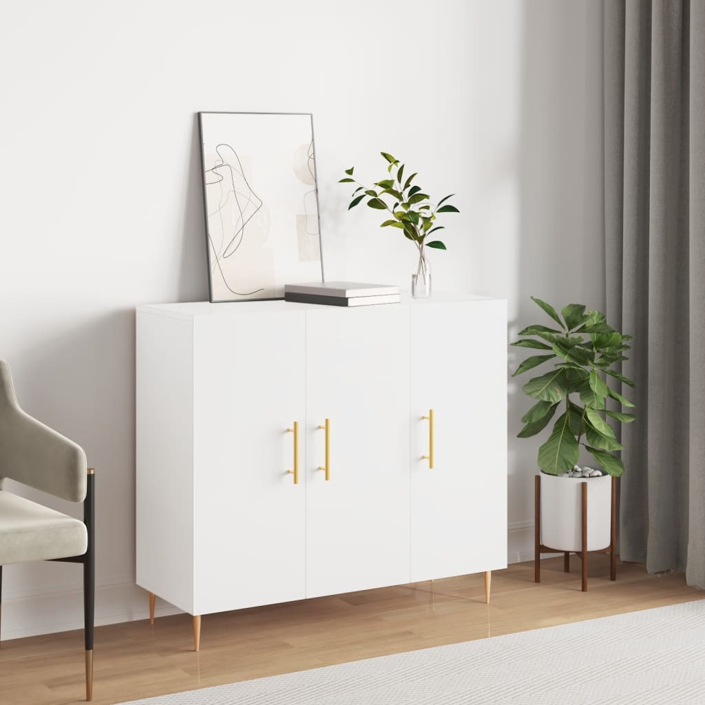 Příborník Betonově Šedý 90 X 34 X 80 Cm Kompozitní Dřevo