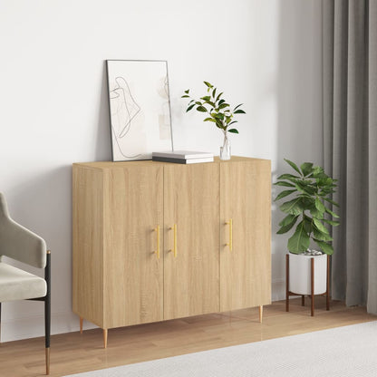Příborník Betonově Šedý 90 X 34 X 80 Cm Kompozitní Dřevo