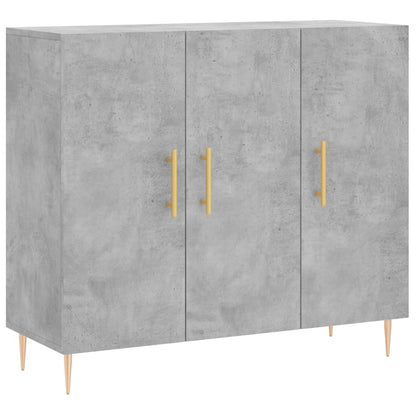 Příborník Betonově Šedý 90 X 34 X 80 Cm Kompozitní Dřevo