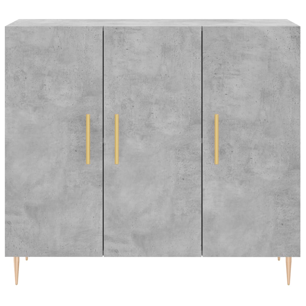 Příborník Betonově Šedý 90 X 34 X 80 Cm Kompozitní Dřevo