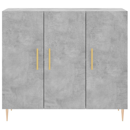 Příborník Betonově Šedý 90 X 34 X 80 Cm Kompozitní Dřevo