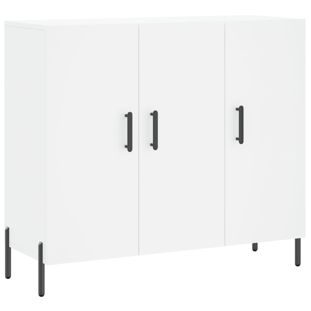 Příborník Bílý 90 X 34 X 80 Cm Kompozitní Dřevo