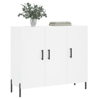 Příborník Bílý 90 X 34 X 80 Cm Kompozitní Dřevo