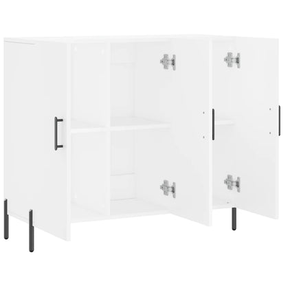 Příborník Bílý 90 X 34 X 80 Cm Kompozitní Dřevo