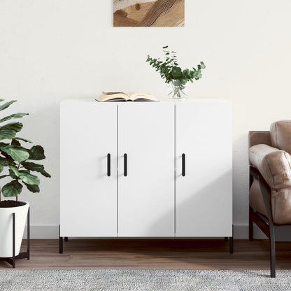 Příborník Bílý 90 X 34 X 80 Cm Kompozitní Dřevo