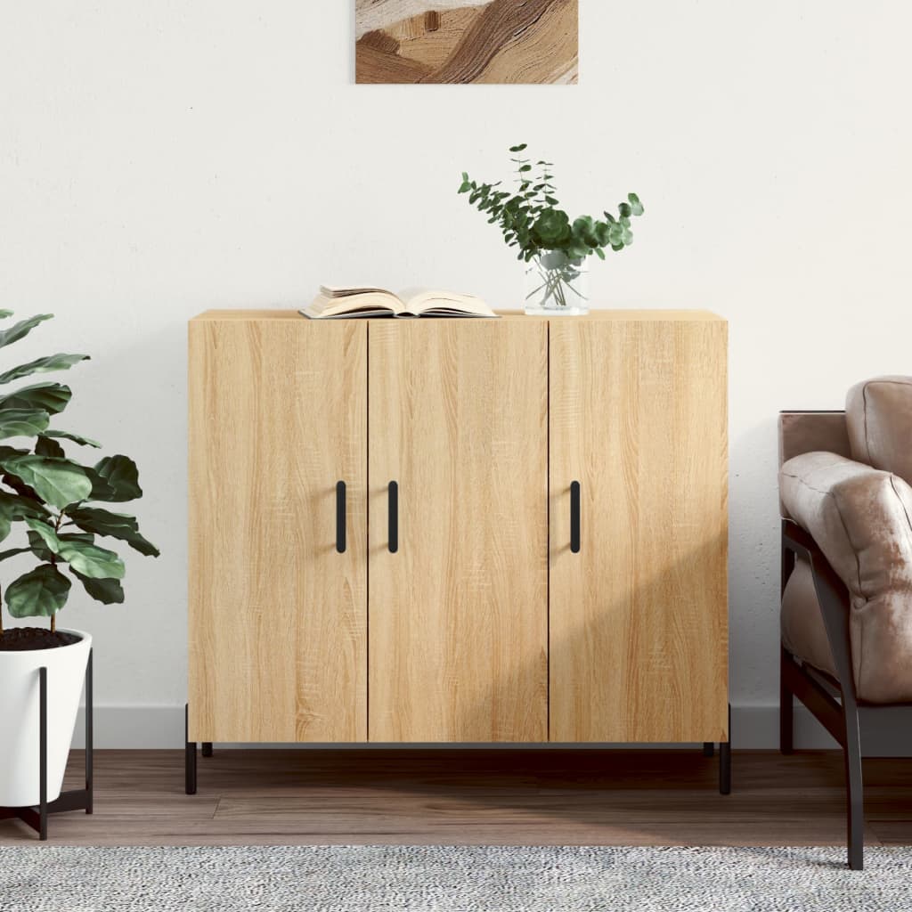 Příborník Dub Sonoma 90 X 34 X 80 Cm Kompozitní Dřevo
