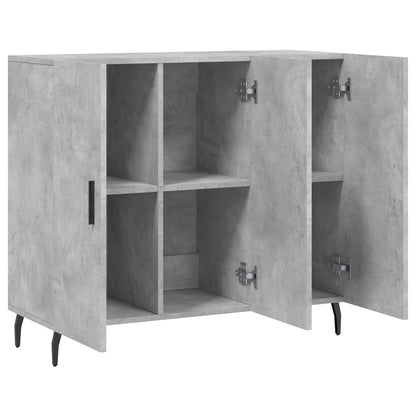 Příborník Betonově Šedý 90 X 34 X 80 Cm Kompozitní Dřevo