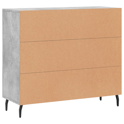 Příborník Betonově Šedý 90 X 34 X 80 Cm Kompozitní Dřevo