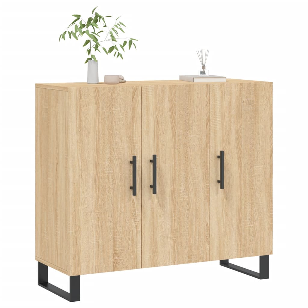 Příborník Dub Sonoma 90 X 34 X 80 Cm Kompozitní Dřevo